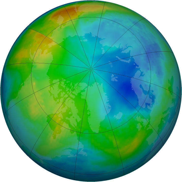 Arctic ozone map for 22 November 2002